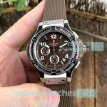 Fake Hublot Big Bang Limited Editions Watch -  Brown Rubber Strap Diamond Bezel